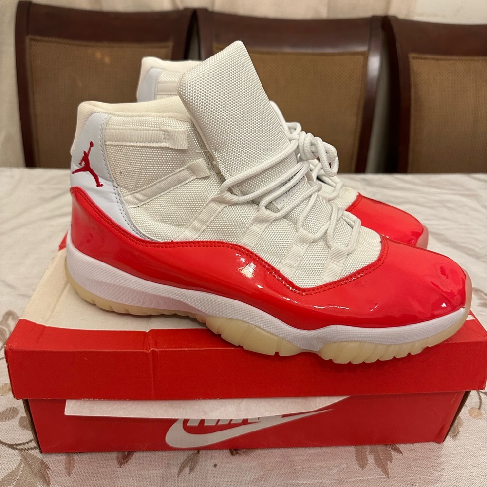 Nike Kids Red and White Sneakers